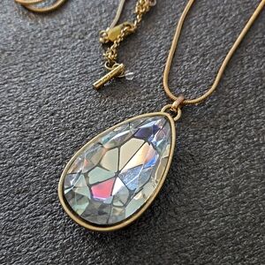 Kenneth Cole long large rhinestone necklace